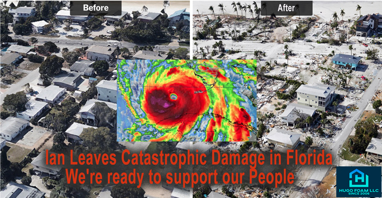 El huracan ian nos ha dejado danos catastroficos en nuestro territorio en Florida, como empresa constructora Americana estamos listos para ayudar a nuestra gente