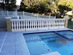 Decorative balustrade precast concrete products applications manufacturing suppliers for residential and industrial contractors in Florida and the United States of America